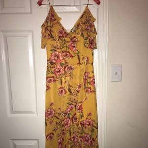 Beautiful Flowy Faux Wrap Maxi Dress